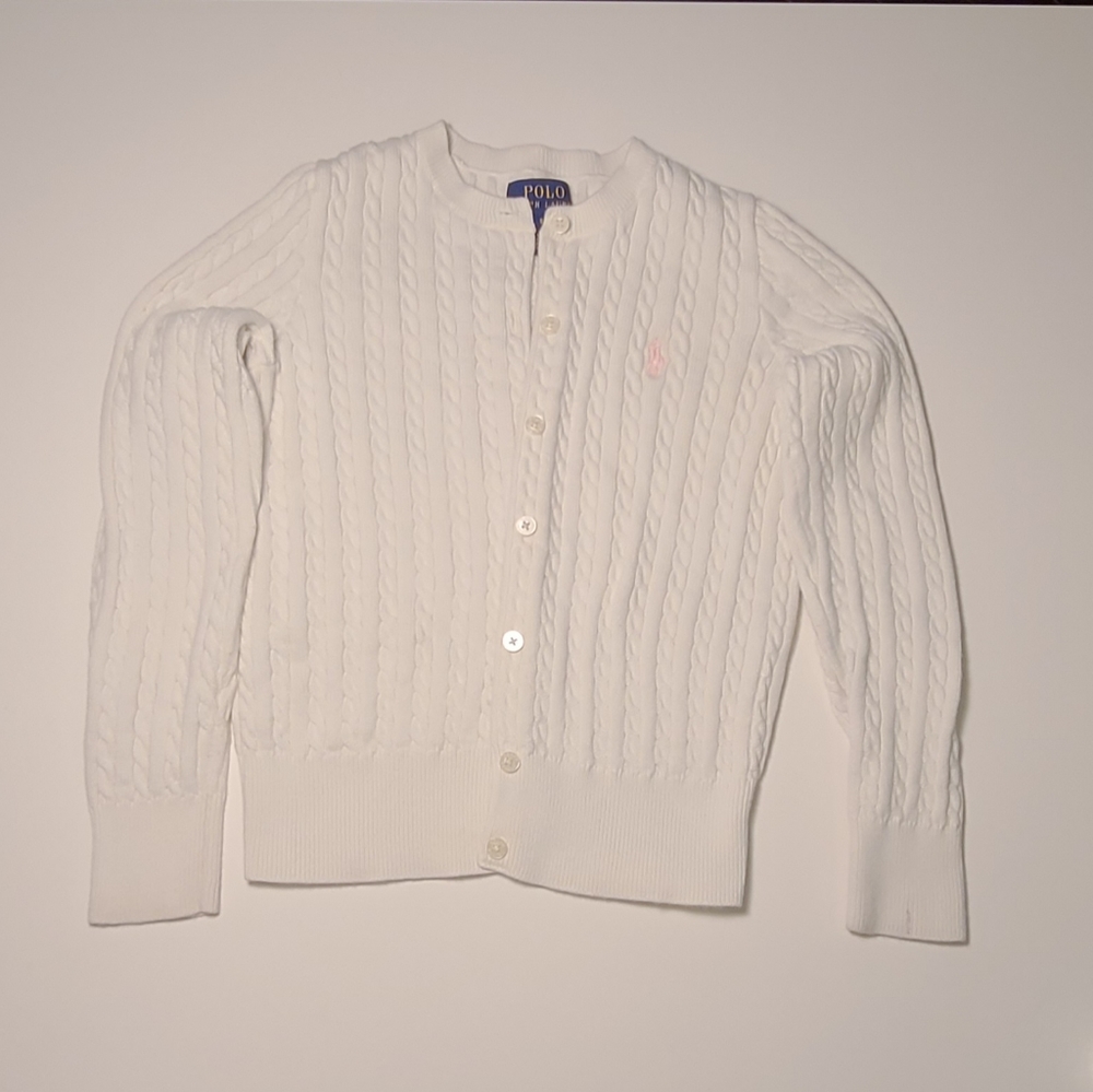 Polo Ralph Lauren Cream Cardigan Girls 7 S/P